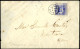 Cover 1869, Brief Von Naugatuck (Conneticut) Nach Newton (Conn.), Frankiert Mit 3 Cents Ultramarin/blau Mit Waffeleinpre - Andere & Zonder Classificatie