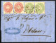 Cover 1866, Lettera Affrancata Con Due 5 Soldi (piccola Piega Angolare) E Due 3 Soldi Spedita Da "ARZIGNANO 13/5" (annul - Lombardije-Venetië