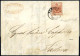 Cover 1853, 15 Cent Vermiglio Falso Di Verona Su Lettera A Padova Annullato "Verona 21/9" (bollo 2CO), Certificato E.Die - Lombardije-Venetië