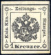 * 1853, 1 Kreuzer I°tipo, Nero Intenso, Con Gomma Originale, Firmato Friedl E Certificato Goller, Sass. 1 1853, 1 Kreuze - Lombardo-Venetien