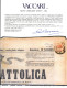 Delcampe - Cover 1866, Giornale Unità Cattolica Del 30 Settembre 1866 Affrancato Con 2 Kreuzer Vermiglio Annullato "I.R. SPEDIZIONE - Lombardy-Venetia