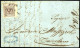 Cover Milano, (SD I Punti 6) Lettera Del 5.6.1850 Quinto Giorno D`uso Per Toscolano, Affrancata Con 30 C. Bruno Chiaro I - Lombardo-Vénétie