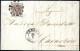 Cover Verona, M, 2CO Punti 11, Lettera Del 21.1.1851 Per Cavarzere Affrancata Con 30 C. Bruno I Tipo Carta A Mano, Firma - Lombardije-Venetië