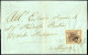 Cover Viggiù, SD Punti 12, Lettera Del 20.10.1854 Per Brescia Affrancata Con 30 C. Bruno Lillaceo II Tipo Carta A Mano,  - Lombardo-Vénétie