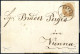 Cover 1863, 15 Soldi Su Lettera Spedita Da "TRIEST 2/5 / / - F" A Vienna, Raro Uso Di Francobolli Del Lombardo-Veneto In - Lombardije-Venetië