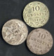 10 Groszy, 1840, Nikolaus I. 1825-55, Lot Mit Sieben Silbermünzen, Vier Mit Patina Schön, Drei Vorzüglich, C.113a - Polen