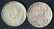 Indien British, ¼ Rupie Silber, 1918 + 1945 Calcutta Georg V Und Georg VI, KM 518 547 Y 43.2 55b, Sehr Schön 2 Stück - India
