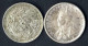 Indien British, ¼ Rupie Silber, 1918 + 1945 Calcutta Georg V Und Georg VI, KM 518 547 Y 43.2 55b, Sehr Schön 2 Stück - Inde