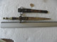 Antique Poignard Couteau Arabe Laiton Bois Et Acier Damas Lame 19.5 Cm - Decorative Weapons