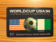 Prepaid Phonecard USA, Global Telecom Network - Football World Cup, Nigeria - Otros & Sin Clasificación