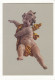 Putte, Engel Mit Vergoldeten Flügeln, Klebe-Faltkarte Ngl #E1002 - Sculpturen
