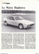 Feuillets De Magazine Matra Simca  Bagheera 1973 Essai - Coches