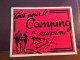 Ancien Carton Publicitaire De Magasin Bazar / TOUT POUR LE CAMPING ET EXCURSIONS / Voyages Autocar Bus / Années 60 - Camping