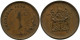 1 CENT 1970 RHODESIA Coin #AR126.U.A - Rhodesië