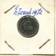 1/2 FRANC 1972 SWITZERLAND Coin #AY027.3.U.A - Sonstige & Ohne Zuordnung