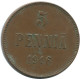 5 PENNIA 1916 FINNLAND FINLAND Münze RUSSLAND RUSSIA EMPIRE #AB208.5.D.A - Finnland