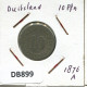 10 PFENNIG 1876 A ALEMANIA Moneda GERMANY #DB899.E.A - 10 Pfennig