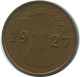 1 REICHSPFENNIG 1927 A ALEMANIA Moneda GERMANY #AE198.E.A - 1 Rentenpfennig & 1 Reichspfennig