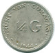 1/4 GULDEN 1944 CURACAO Netherlands SILVER Colonial Coin #NL10557.4.U.A - Curaçao