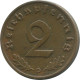 2 REICHSPFENNIG 1939 D DEUTSCHLAND Münze GERMANY #AE263.D.A - 2 Pfennig