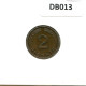 2 PFENNIG 1963 J WEST & UNIFIED GERMANY Coin #DB013.U.A - 2 Pfennig