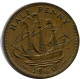 HALF PENNY 1960 UK GRANDE-BRETAGNE GREAT BRITAIN Pièce #BA990.F.A - C. 1/2 Penny