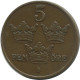 5 ORE 1909 SUECIA SWEDEN Moneda #AC555.2.E.A - Suède