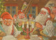 SANTA CLAUS Happy New Year Christmas GNOME Vintage Postcard CPSM #PBL848.A - Santa Claus