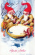 SANTA CLAUS Happy New Year Christmas Vintage Postcard CPSMPF #PKG374.A - Santa Claus