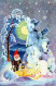 PÈRE NOËL Bonne Année Noël GNOME Vintage Carte Postale CPSMPF #PKD933.A - Santa Claus