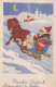 WEIHNACHTSMANN SANTA CLAUS Neujahr Weihnachten GNOME Vintage Ansichtskarte Postkarte CPSMPF #PKD869.A - Santa Claus