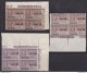 1924-25 Regno Di Italia, Posta Pneumatica 4/6 MNH/** BLOCCHI CON NUMERI DI TAVOLA - Other & Unclassified