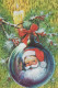 PAPÁ NOEL Feliz Año Navidad LENTICULAR 3D Vintage Tarjeta Postal CPSM #PAZ055.ES - Santa Claus