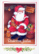 WEIHNACHTSMANN SANTA CLAUS WEIHNACHTSFERIEN Vintage Postkarte CPSM #PAK671.DE - Kerstman