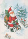 WEIHNACHTSMANN SANTA CLAUS WEIHNACHTSFERIEN Vintage Postkarte CPSM #PAK735.DE - Santa Claus