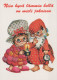 WEIHNACHTSMANN SANTA CLAUS WEIHNACHTSFERIEN Vintage Postkarte CPSM #PAK110.DE - Kerstman