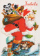 WEIHNACHTSMANN SANTA CLAUS WEIHNACHTSFERIEN Vintage Postkarte CPSM #PAJ765.DE - Santa Claus