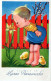 PASQUA POLLO UOVO Vintage Cartolina CPA #PKE268.IT - Pascua