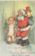 BABBO NATALE Natale Vintage Cartolina CPSMPF #PAJ423.IT - Santa Claus