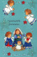 ANGELO Buon Anno Natale Vintage Cartolina CPSM #PAH722.IT - Engelen