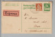 CH Heimat BL Nusshof 1922-02-28 Express-Ganzsache 10Rp. Nach Bern - Cartas & Documentos