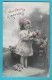 * Fantaisie - Fantasy - Fantasie (Enfant - Child) * (Victoire 3606) Portrait, Fleurs, Kind, Salon, Série De 5 Cartes - Portraits