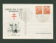 FR-CARTE POSTALE ILLUSTREE 1958 " PROPAGANDE  ANTITUBERCULEUSE " 2 TIMBRES N°736 ET 750-CACHET REIMS 12/1958 - Storia Postale