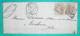 N°28 X2 GC 2429 MONTAUBAN TARN ET GARONNE POUR TOULOUSE HAUTE GARONNE 1869 LETTRE COVER FRANCE - 1849-1876: Période Classique