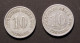 2x 10 Pfennig 1899 A/E Deutsches Reich - 10 Pfennig