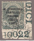 1922 Italia Regno "Congresso Filatelico Italiano Trieste" 15 Cent Grigio , N° 124 Numero Di Tavola Usato RARO - Otros & Sin Clasificación