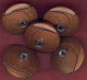** LOT  5  BOUTONS  CUIR ** - Buttons