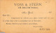 United States Of America 1897 Postcard 1c, VOSS & STERN, Unused Postal Stationary - Cartas & Documentos