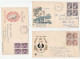 3 Diff 1953 -62 AUSTRALIA FDCs  Blocks Of 4 Stamps Flinders Park  To GB  Fdc Cover - Premiers Jours (FDC)