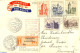 Netherlands 1951 Postcard Special Flight 60 Years Philips, Postal History, Transport - Aircraft & Aviation - Art - Cas.. - Storia Postale